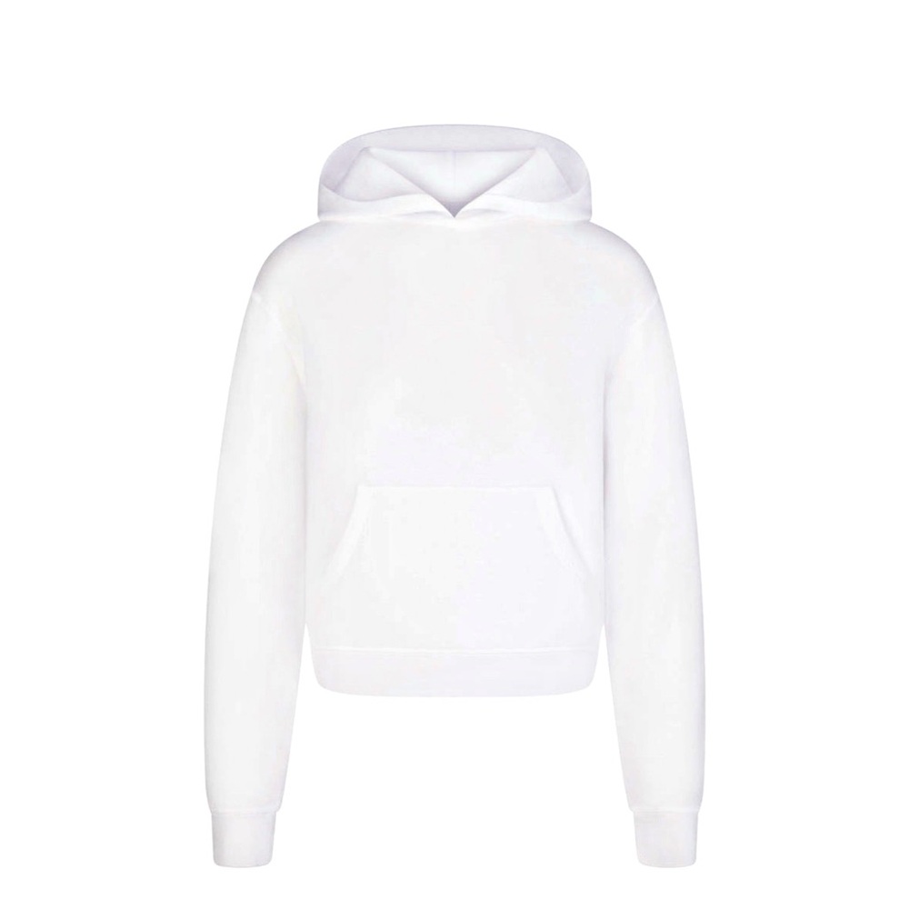 SKIMS Modal French Terry Classic Hoodie White XXS NWOT